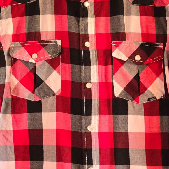 Coastal Plaid Pearl Snsp Shirt Size Small - Picture 2 of 4